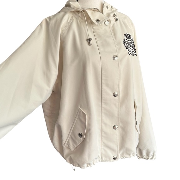 Lauren Active Ralph Lauren Cream Crest Hooded Windbreaker - XL - Y2K Old Money - Picture 4 of 13